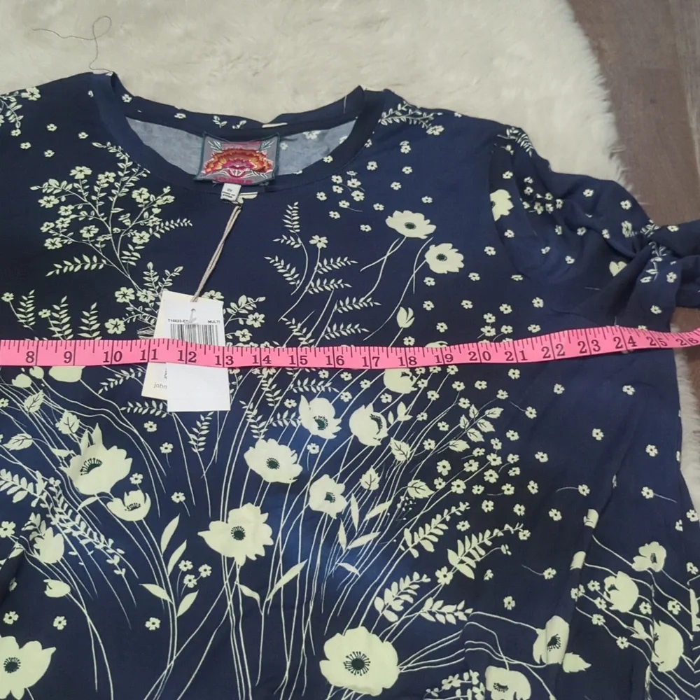 JOHNNY WAS The Janie Favorite Floral Puff Sleeve Top ~ NWT